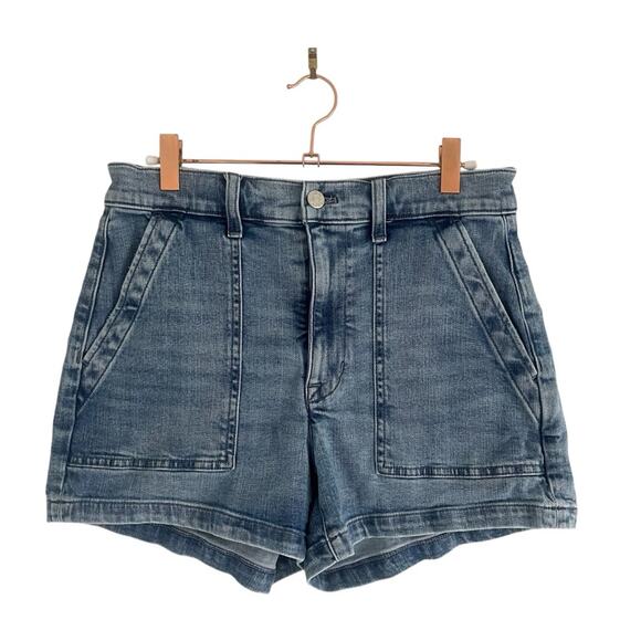 J.Crew Utility denim short blue Skyler wash Sz 27 classic coastal nautical chic - Picture 2 of 9